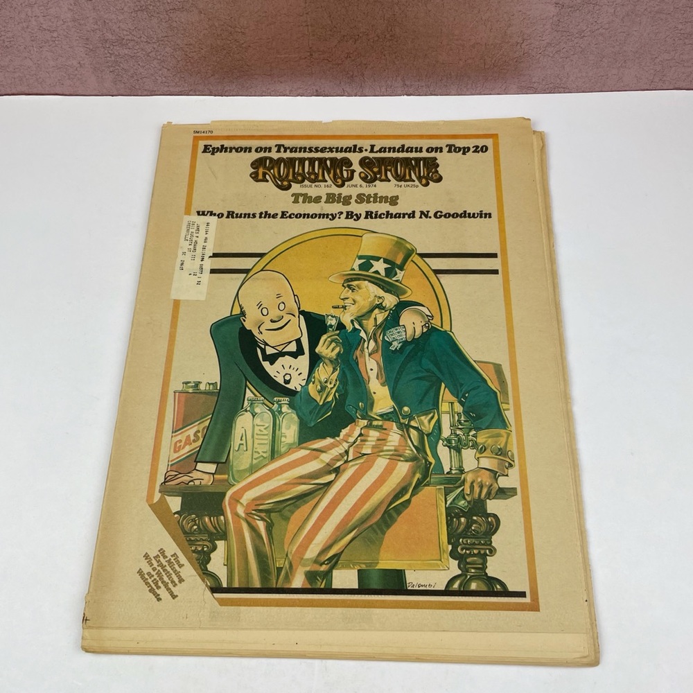 Vintage Rolling Stone Magazine The Sting David Bowie Paul Newman June 6, 1974